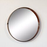 50 cm - Large round vintage wall mirror in smoked Plexiglas - 1960s-70s