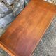 Vintage wood and rattan chest bench