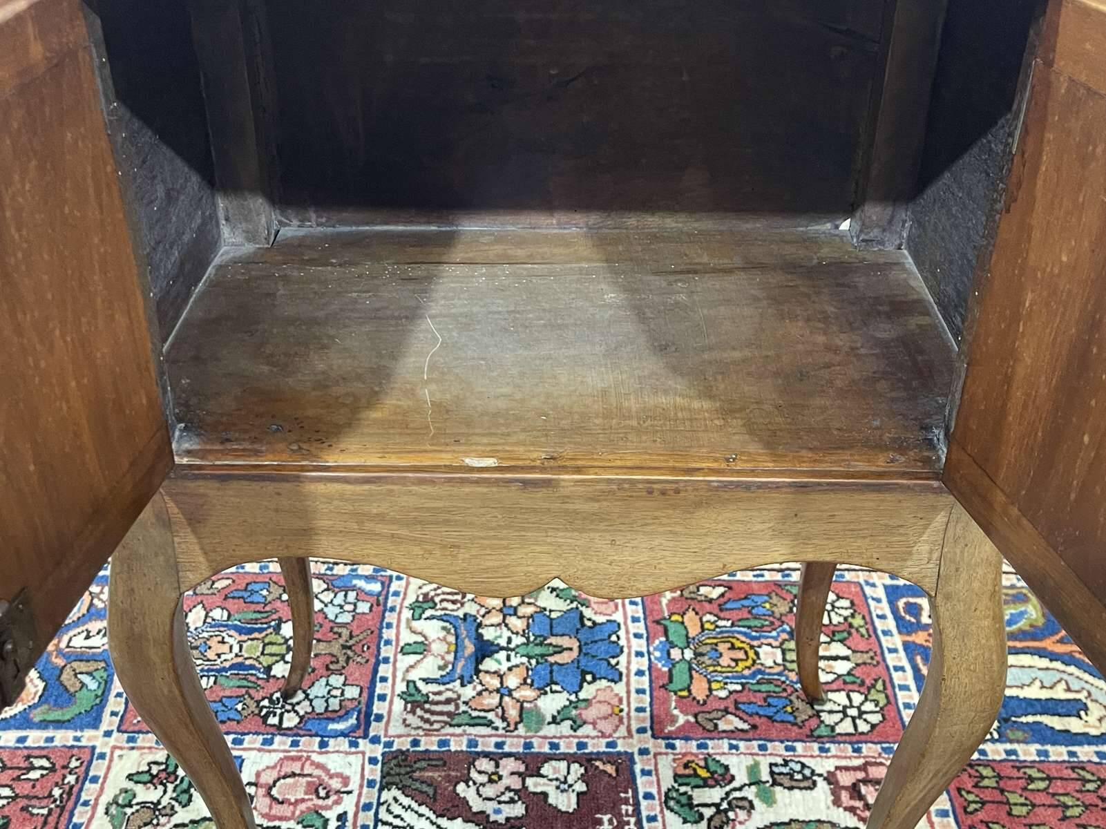 Louis XV walnut bedside table from the early 20th century