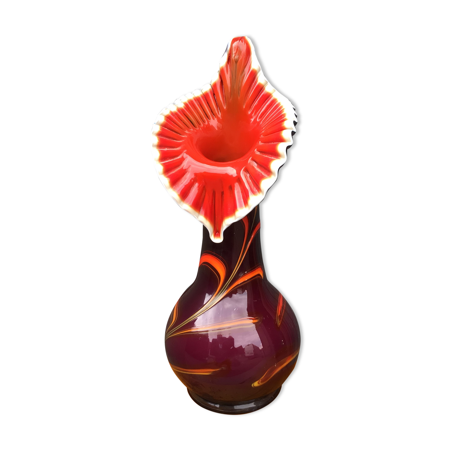 Spectacular Vase Murano vintage Shell 1950 blown