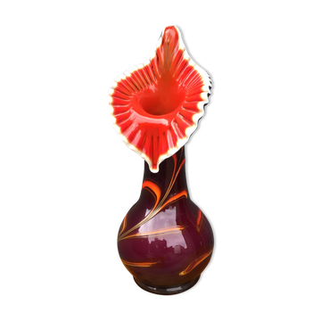 Vase Murano vintage coquillage 1950 soufflé