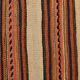 Vintage Kilim Strié Crème & Terracotta, Petit Tapis Boho 104x64 cm