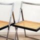 Paire de chaises pliantes italiennes en cannage