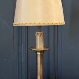 Bronze lamp 1950 in the shape of a cut-off candlestick