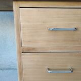 Vintage desk in beech and oak 60s