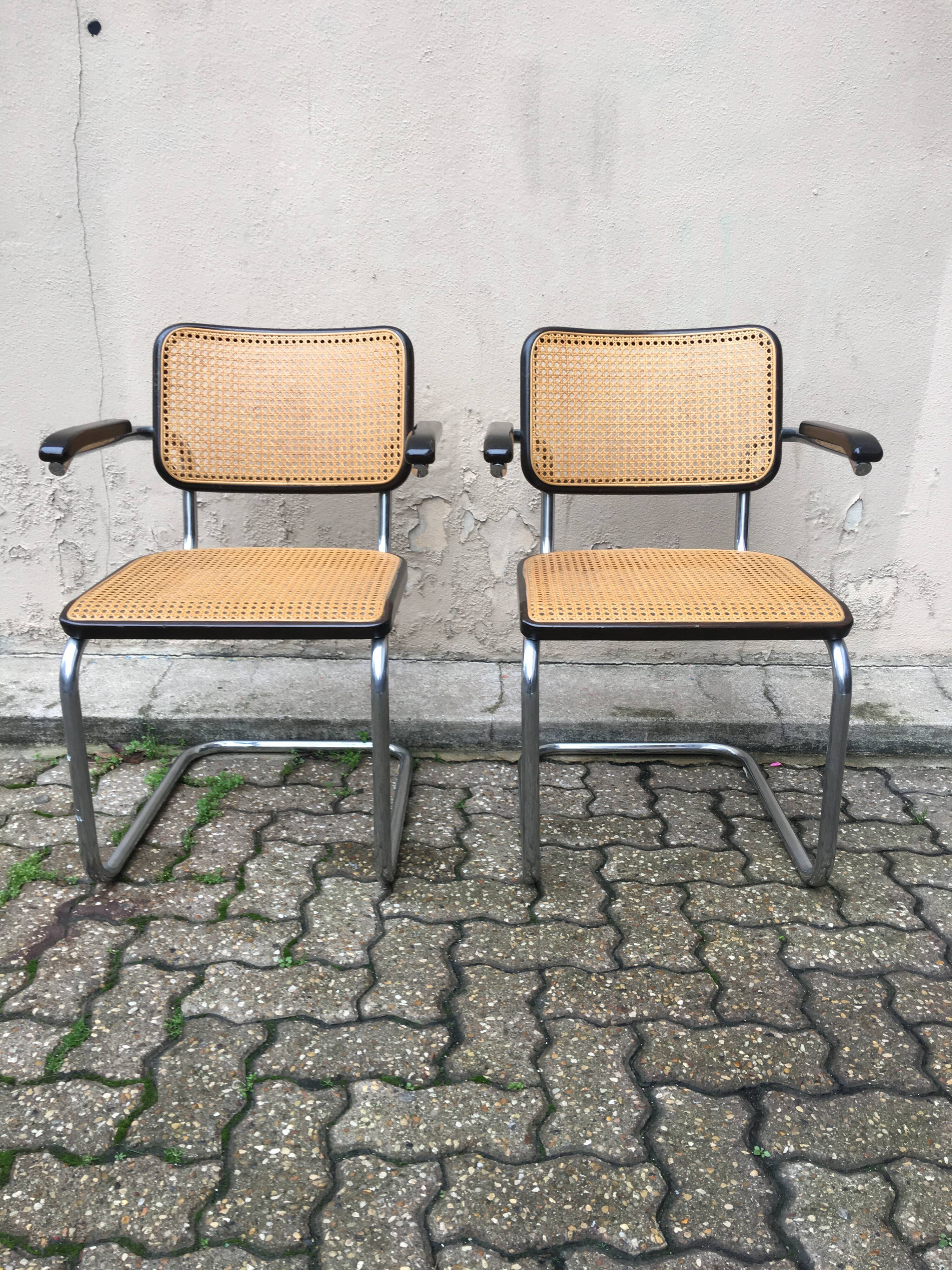 Marcel Breuer's walnut S64 armchair for Thonet