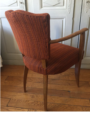 Pair of bridge chairs "mustache"