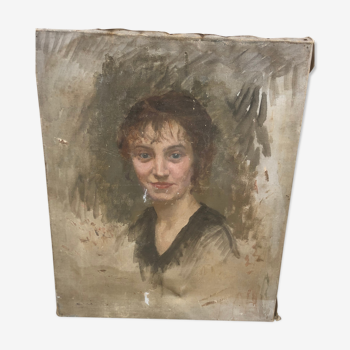 Tableau portrait ancien