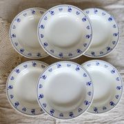 6 vintage earthenware breakfast plates