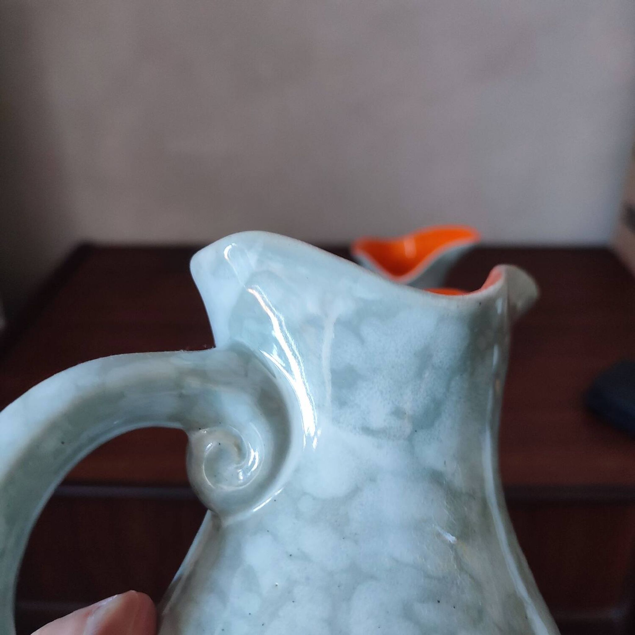 Pair of ceramic pitchers