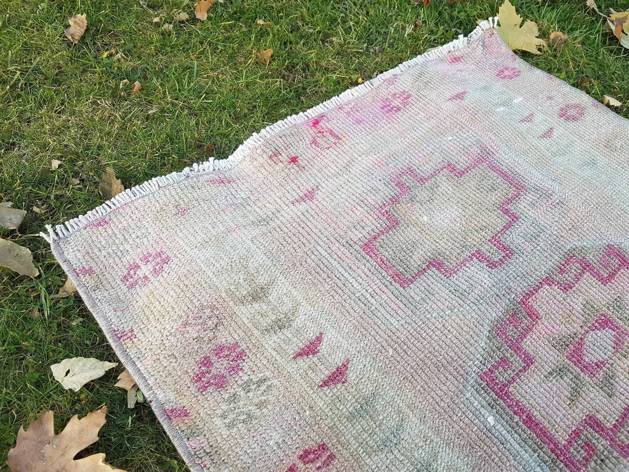Vintage Turkish hallway rug 82x400 cm
