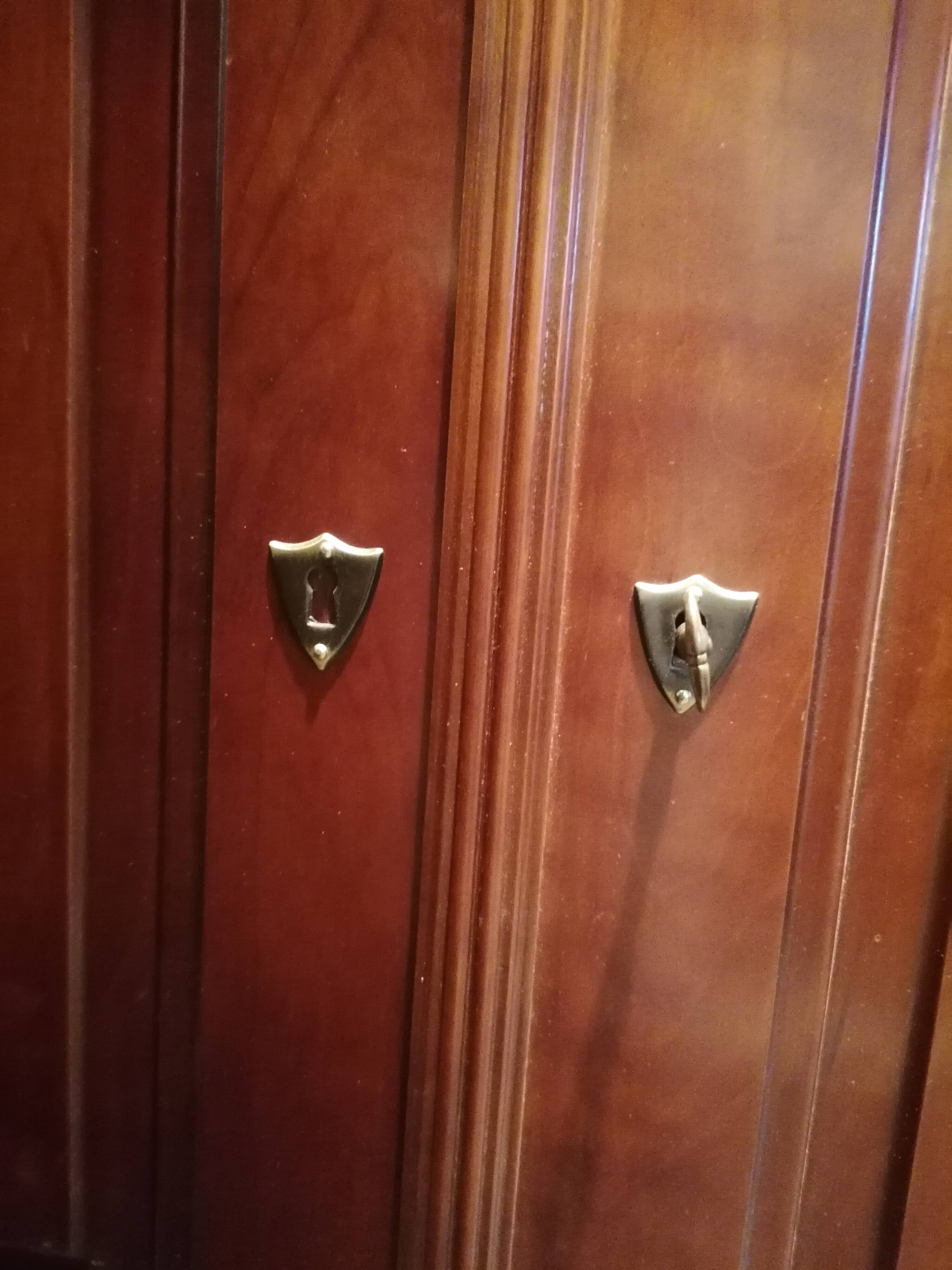 Louis Philippe style sideboard in cherry wood. 1970s.