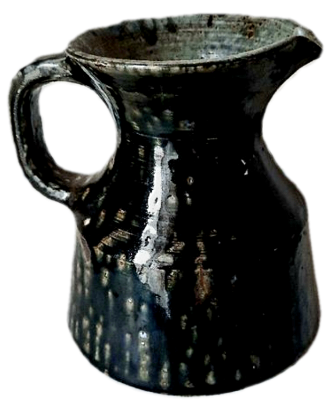 Anthracite ceramic jug Nigon