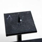 Modernist cast iron candle holder