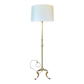 Vintage brass floor lamp, tripod circa 1960s