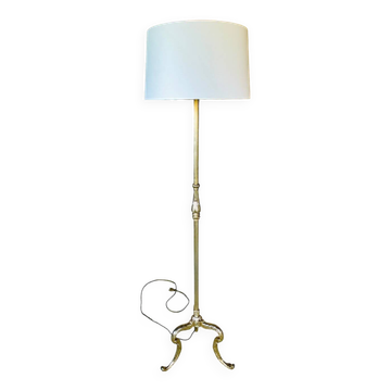Vintage brass floor lamp, tripod circa 1960s