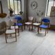 6 colorful 80s beech chairs