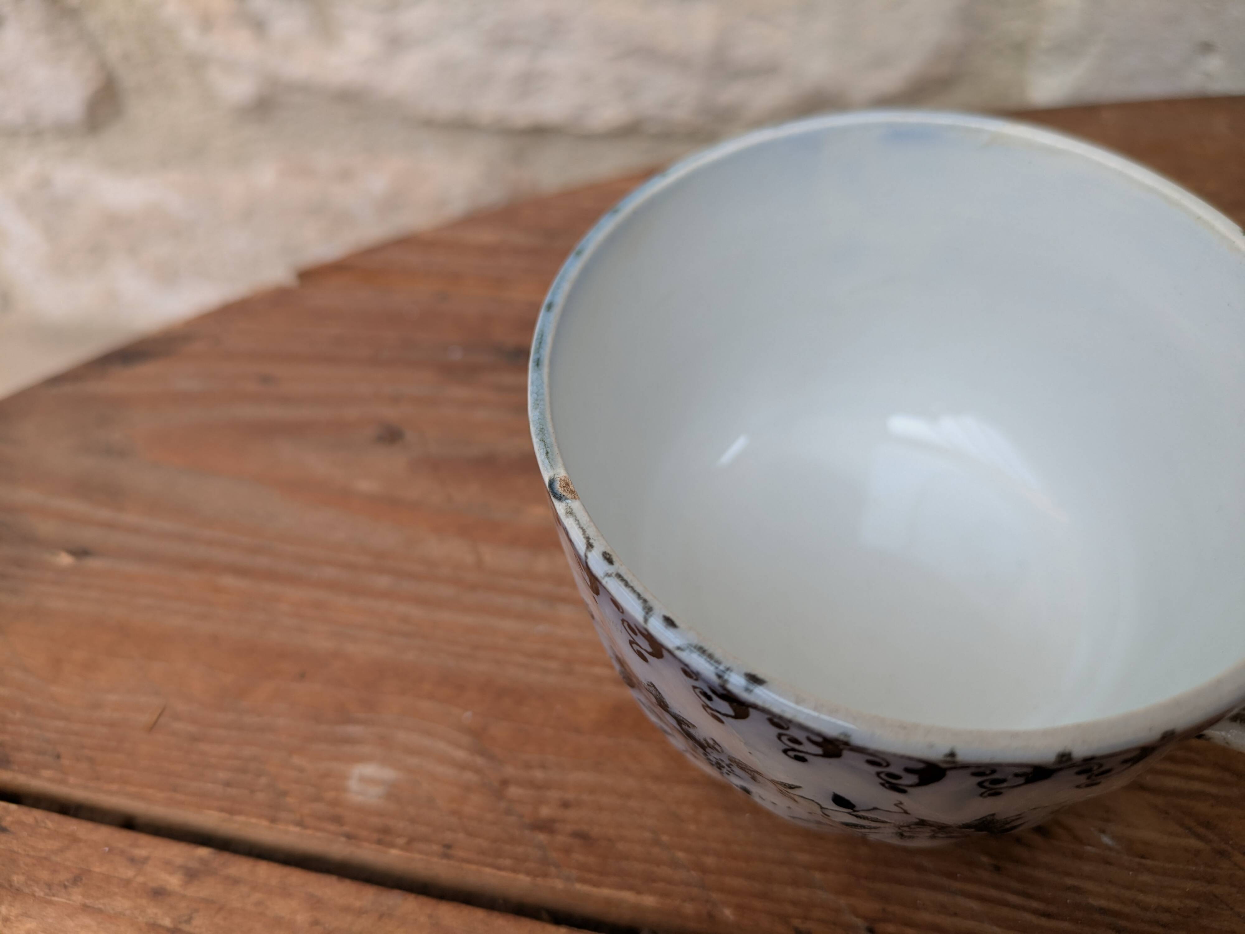 Antique coffee cup with saucer, Saint Amand and Hamage, Jeannette model