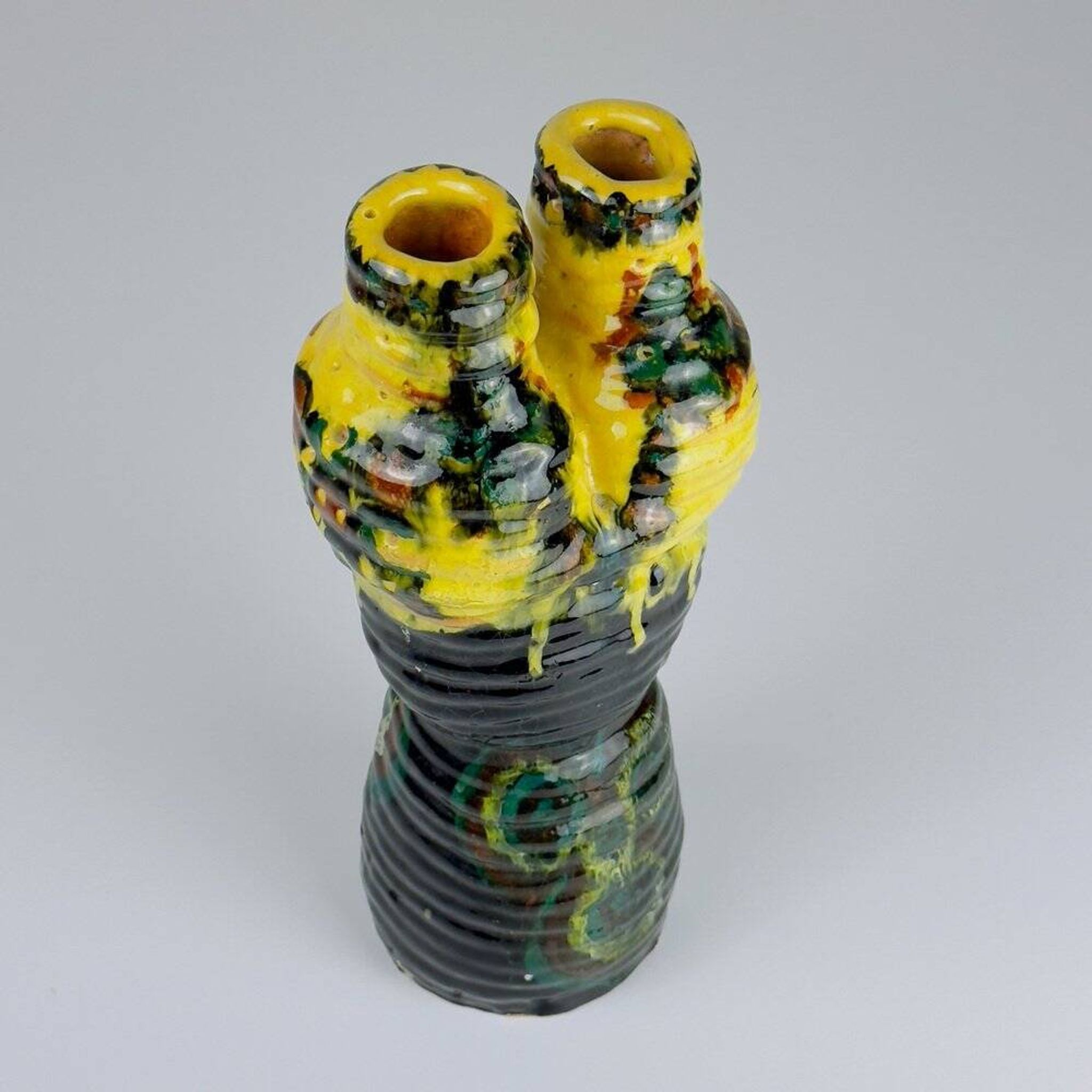 Vintage glazed pottery vase, former Yugoslavia, 1970s.