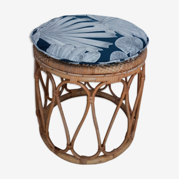 Tabouret, pouf en rotin/osier