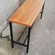 Vintage metal and wood console