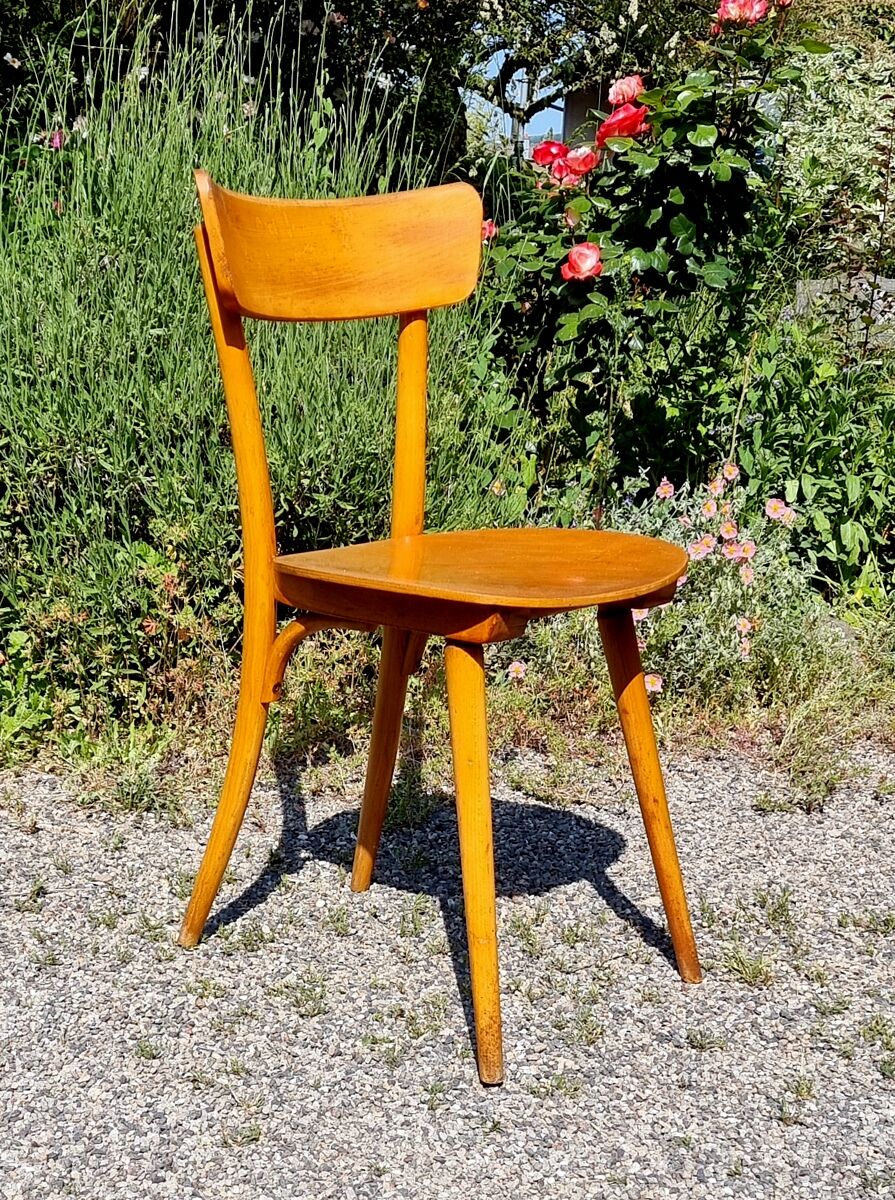 Chaise bistrot de Charmoille années 70