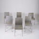 Ensemble de chaises en aluminium, Belgique 1980s