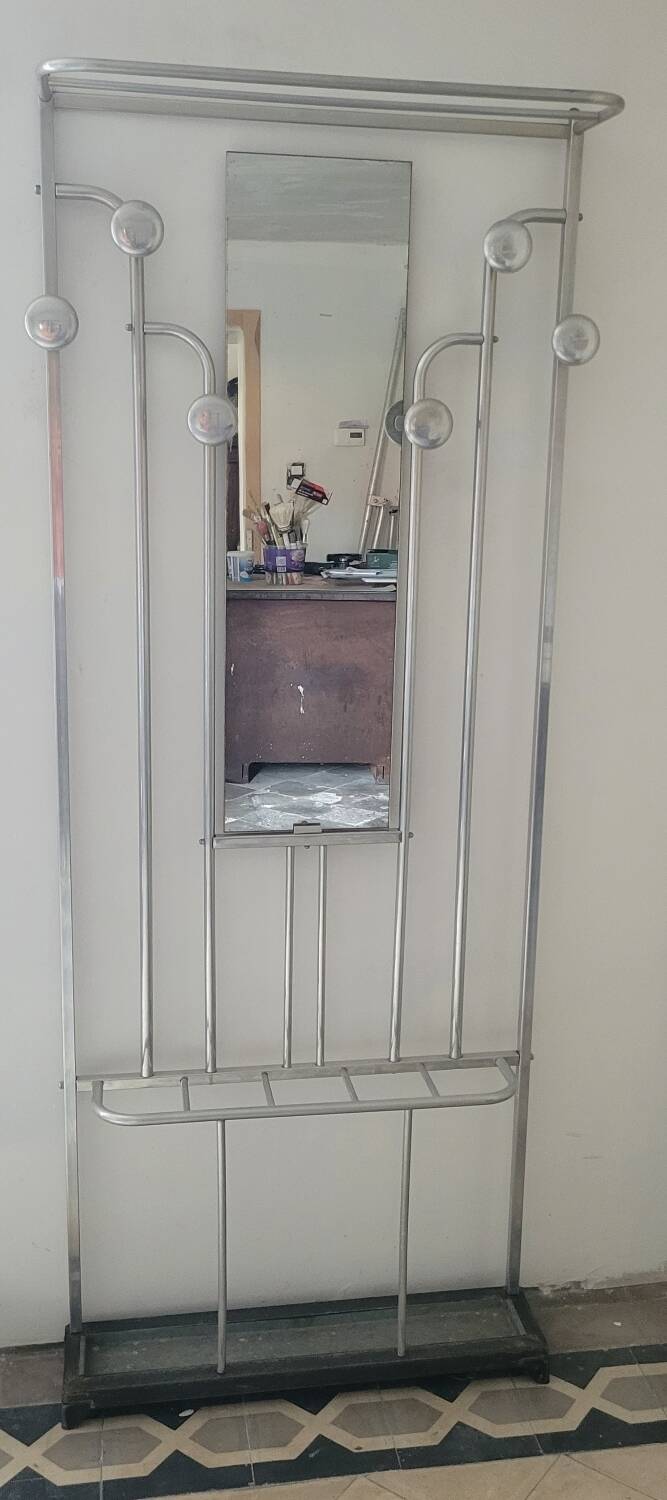 Industrial Wardrobe in Aluminium & Cast Iron – "SNCF" Style – 1950