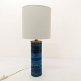 Lampe rouleau bleu Rimini Aldo Londi pour Bitossi 1960