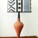 Large terracotta lamp and vintage tribal lampshade