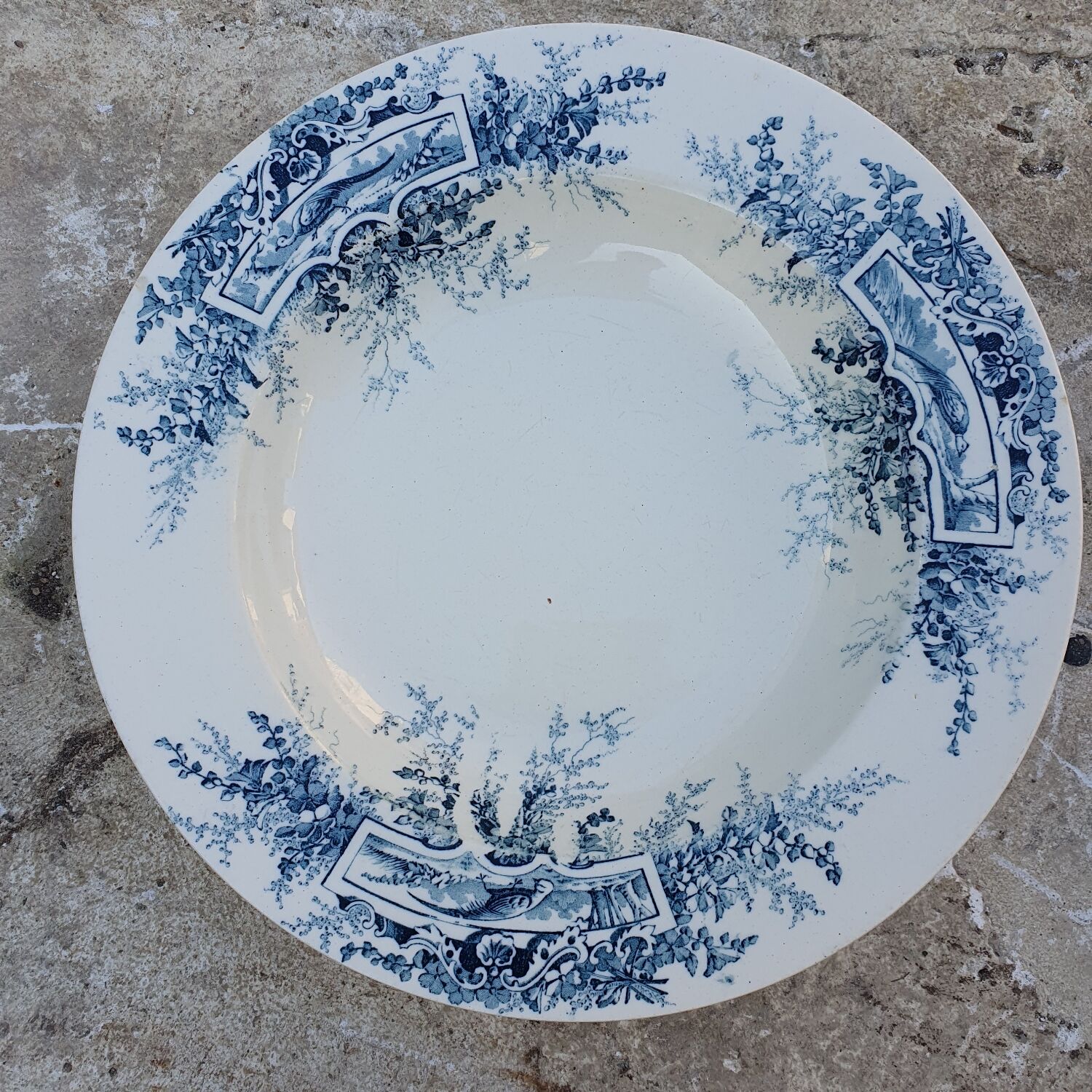 Assiettes creuses Faisans Luneville