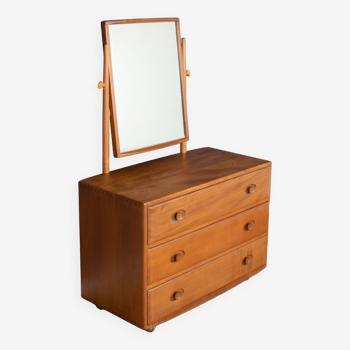 Commode vintage restaurée Ercol Windsor modèle 483 avec miroir