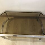 Octagonal chrome and brass coffee table - 1970