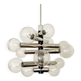 Lustre Space Age en verre bullé par J.T. Kalmar, années 1970