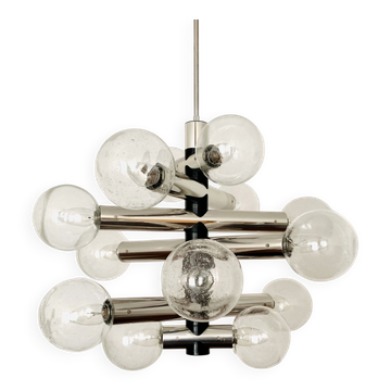 1970s Space Age Bubble Glass Chandelier by J.T. Kalmar