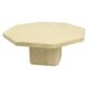 Vintage Octagonal Travertine Coffee Table 70s Design Italian