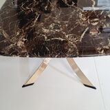 Coffee table in marble and bronze,france circa 1970