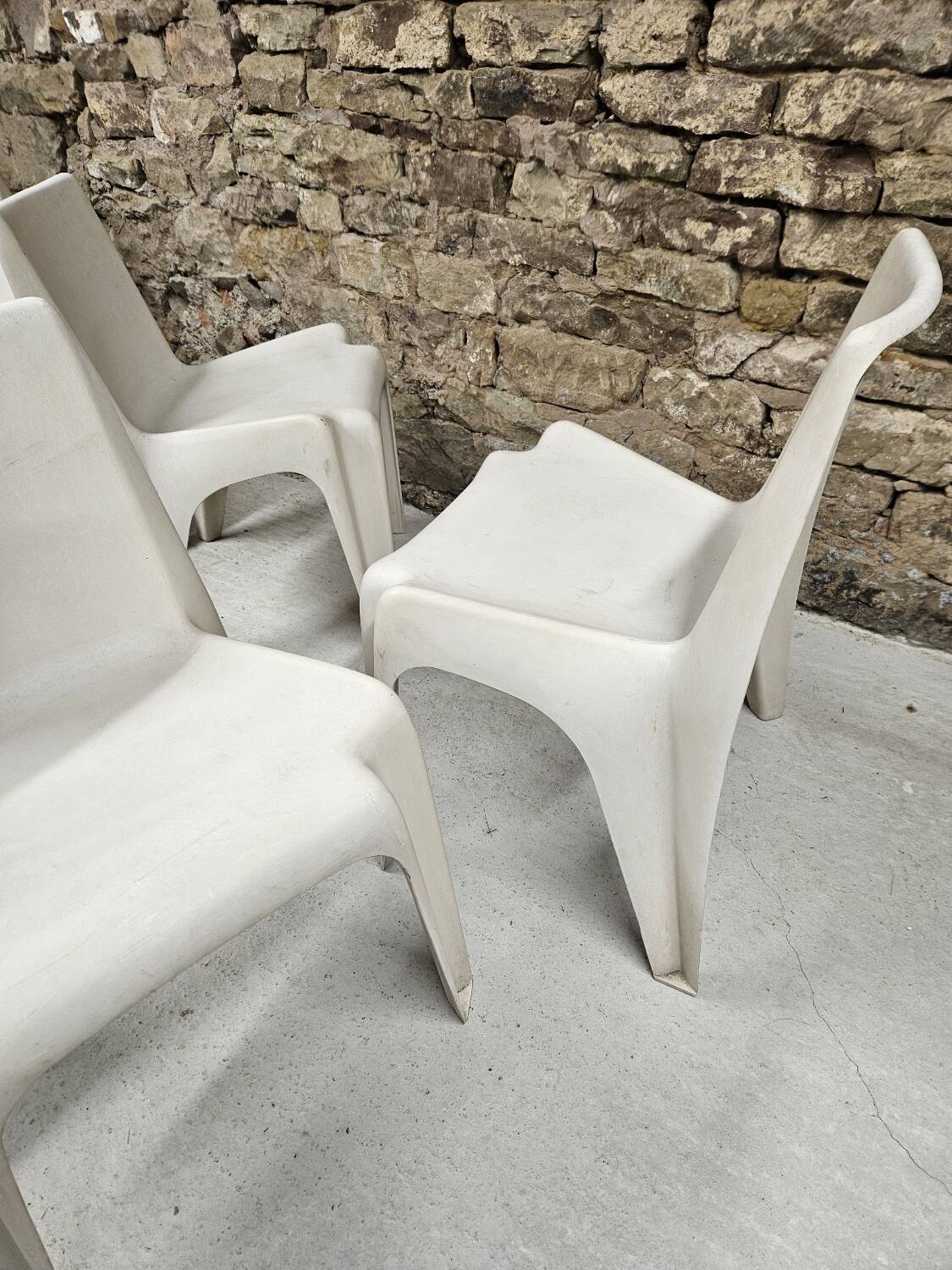 Set of 5 Helmut Bätzner chairs for Bofinger, Germany, 1960s.