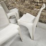 Set of 5 Helmut Bätzner chairs for Bofinger, Germany, 1960s.