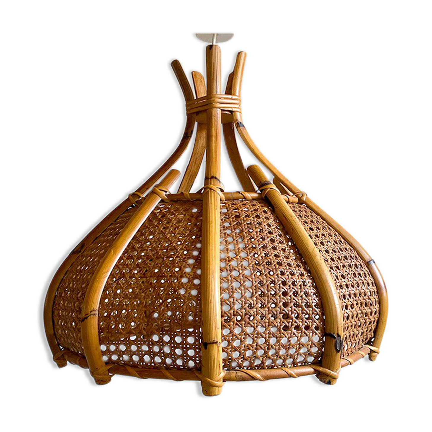 Rattan & caning hanging lamp