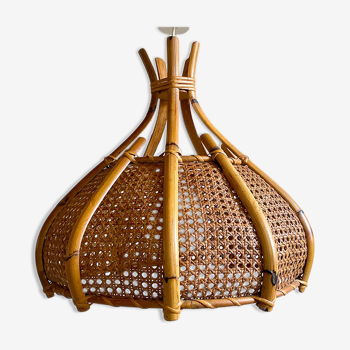 Rattan & caning hanging lamp