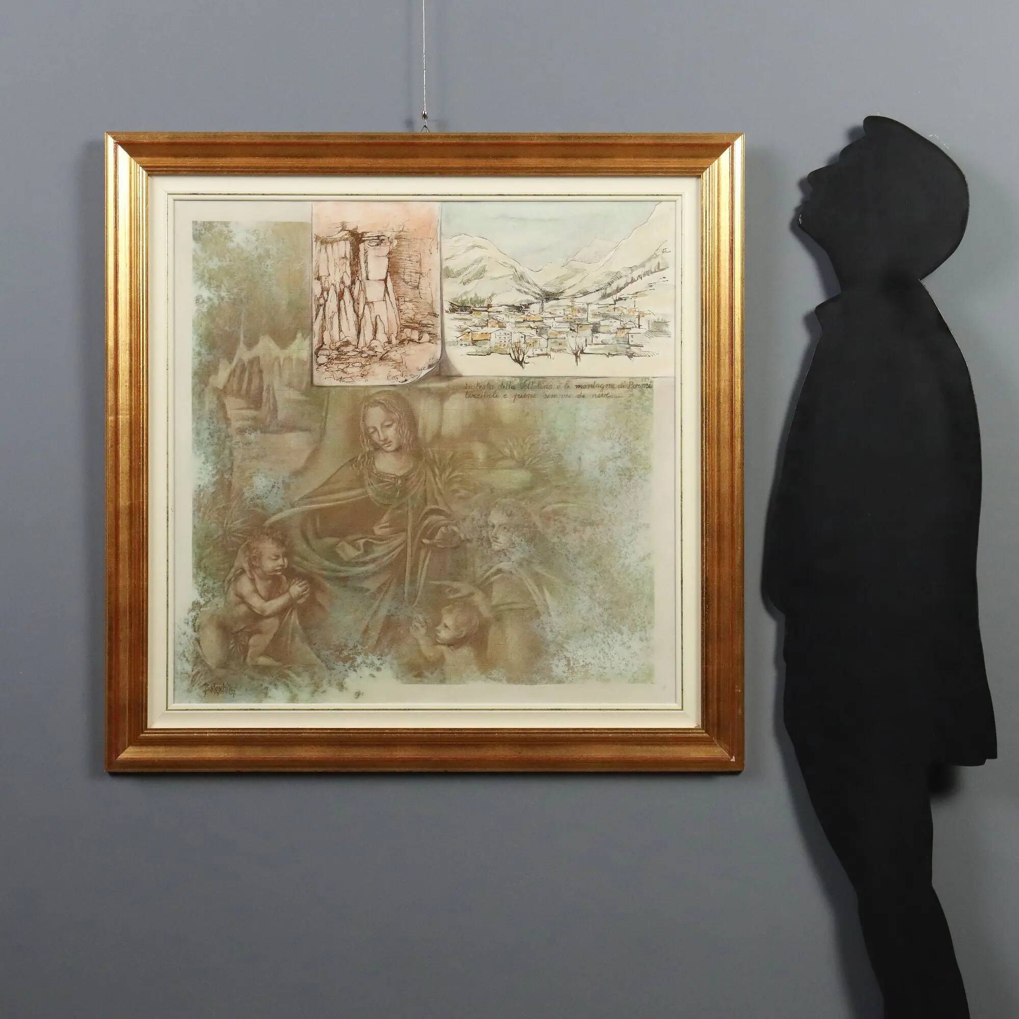 Peinture moderne signée Nevio Bedeschi « Relations For a Hypothesis » 1987