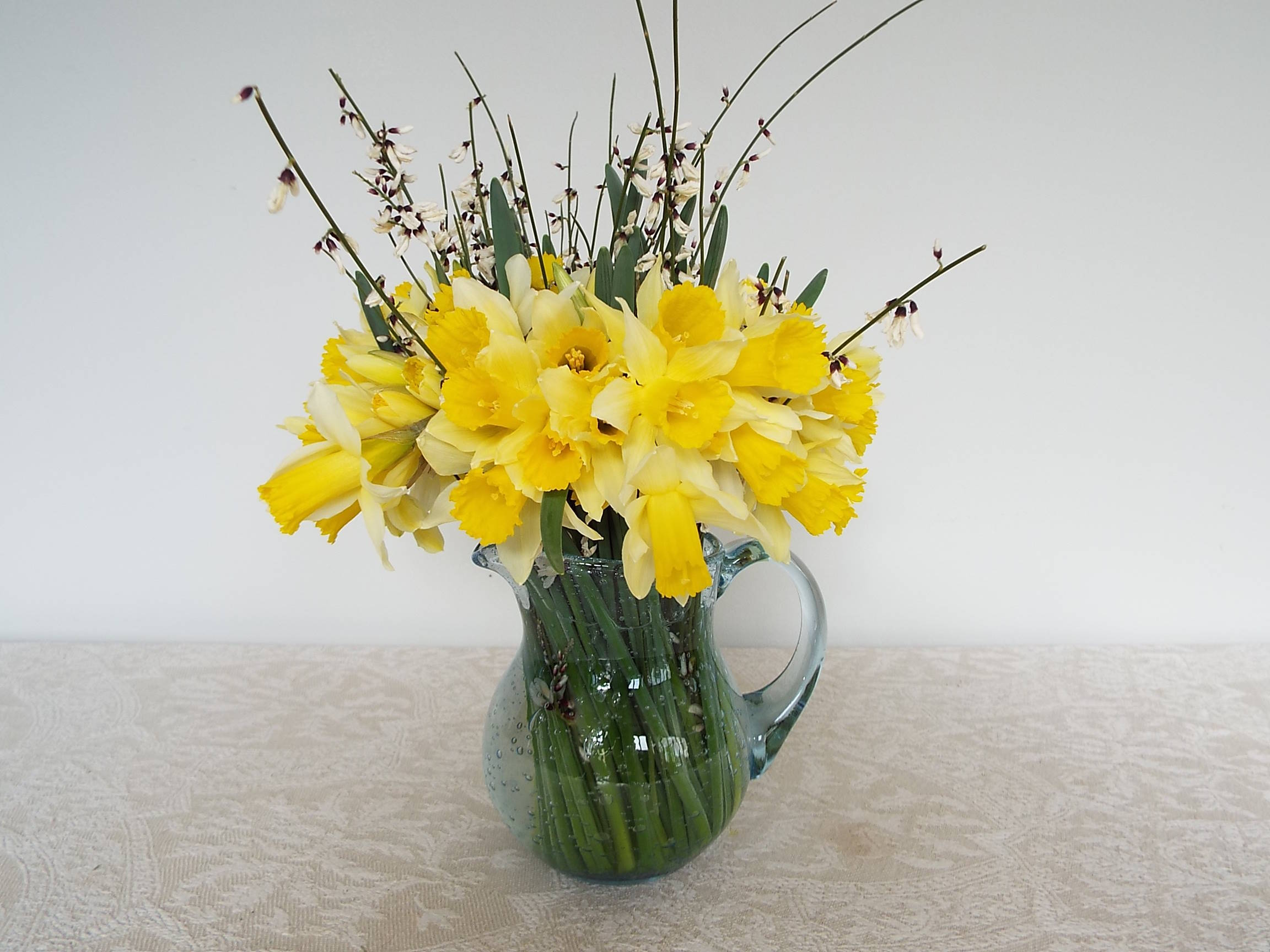 Bulled glass pitcher