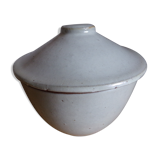 Enamelled terracotta pot