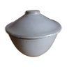 Enamelled terracotta pot