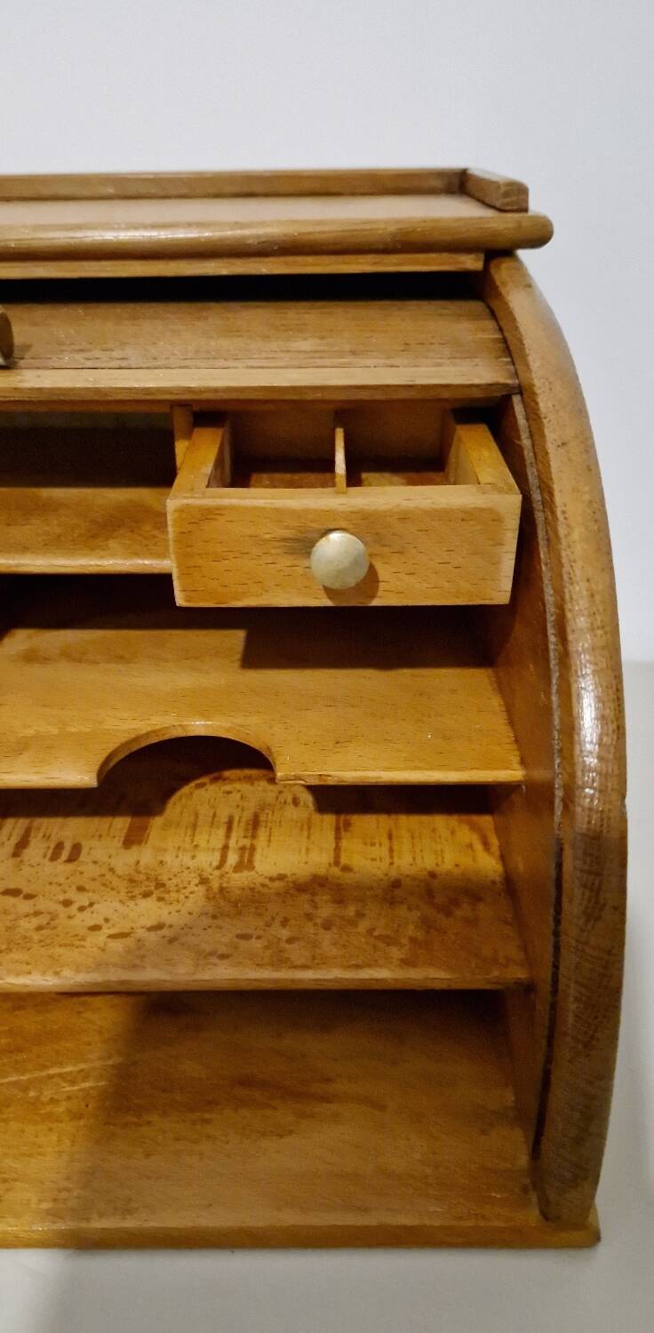 Old oak curtain storage file