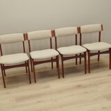 Set of four teak chairs, Danish design, 1960s, manufactured by N. & K. Bundgaard Rasmussen