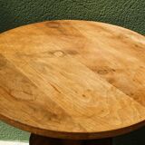Turned wooden pedestal table