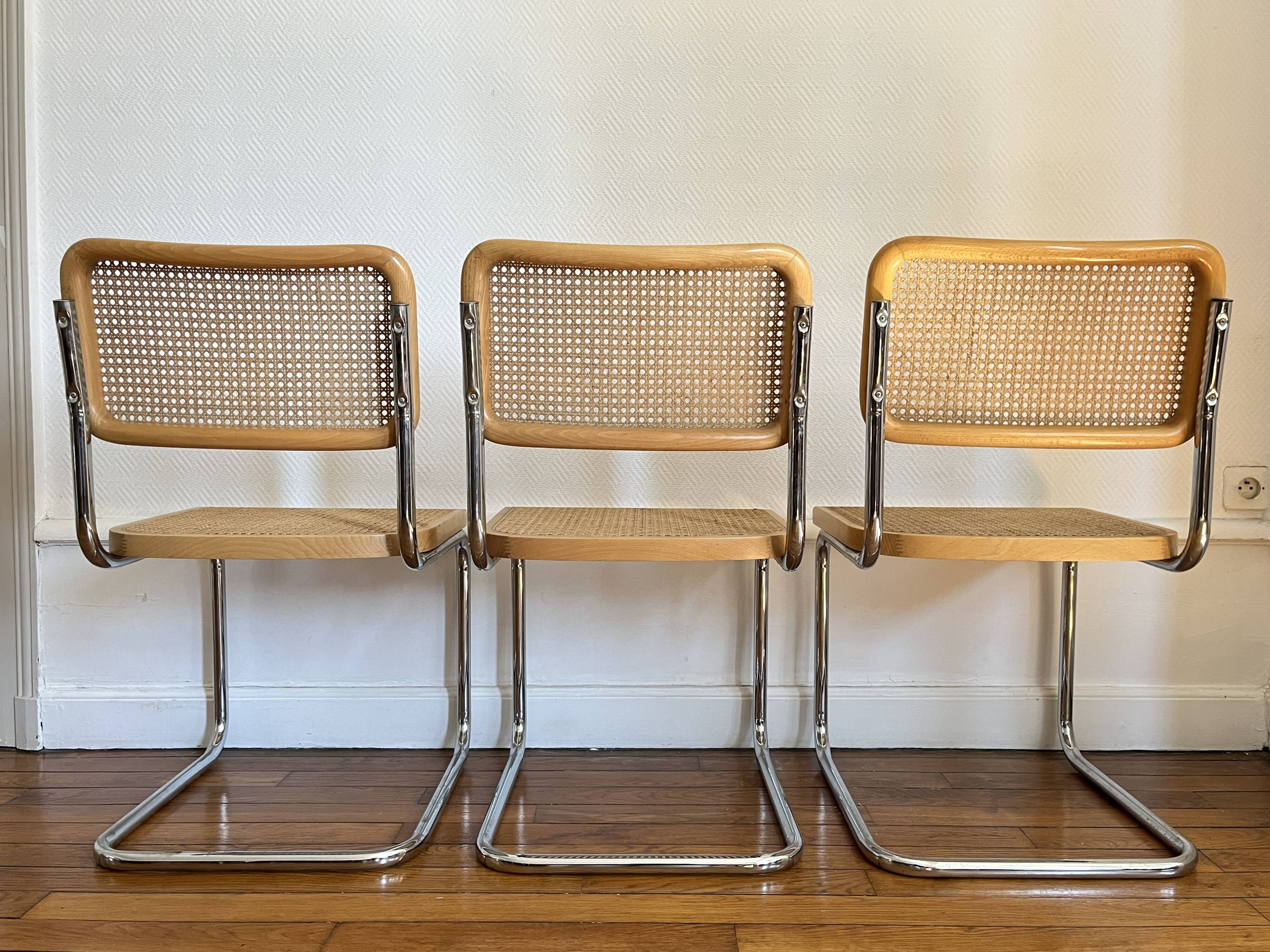 Lot of 3 ccesca b32 by marcel breuer made in italy