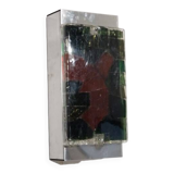Large 1970 wall lamp in resin and glass